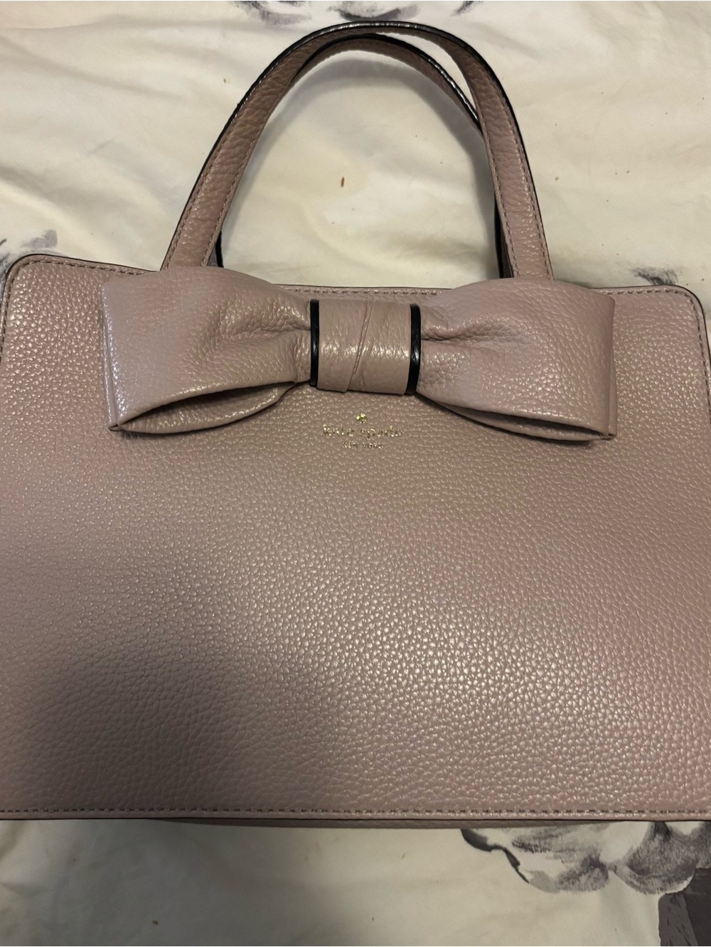 kate spade pebbled bow satchel - taupe gray - Picture 3 of 10